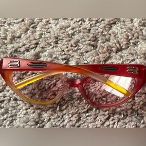 Red and Yellow Cat-Eye Sunglasses